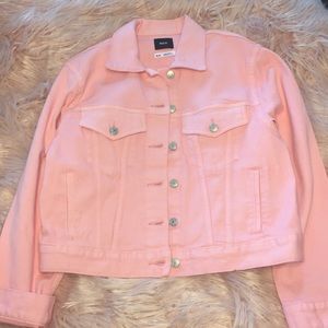 NWOT Urban Outfitters BDG Pink Cropped Jean Jacket
